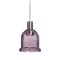 Besa Lighting Kiba Cord Pendant, Plum Bubble, Satin Nickel Finish, 1x3W LED 1XT-KIBAPL-LED-SN - alternate 1